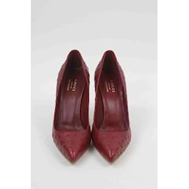 Gucci-Leather Heels-Red