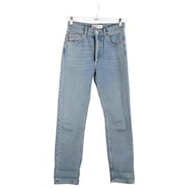 Balenciaga-Jeans retos de algodão-Azul