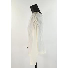 Rejina Pyo-Blusa de algodón-Blanco