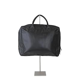 Thierry Mugler-Cartable en cuir-Noir