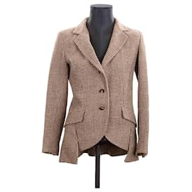 Ermanno Scervino-Veste de tailleur en laine-Marron