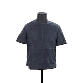 Gerard Darel-Suede blouse-Navy blue