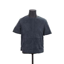 Gerard Darel Blouse en daim Bleu Marine