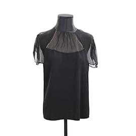 Miu Miu-Silk wrap blouse-Black