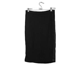 Chanel-Cashmere Knit Skirt-Black