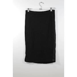 Chanel-Cashmere Knit Skirt-Black
