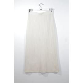 Autre Marque-Cashmere Knit Skirt-White