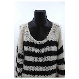Saint Laurent-Wool sweater-White