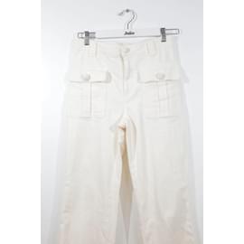 See by Chloé-Pantalones de algodon-Blanco