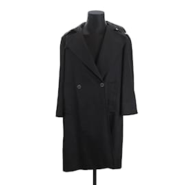 Sandro-Cotton trench coat-Black