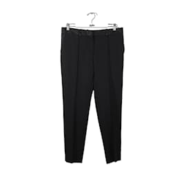 Céline-Pantalon droit en laine-Noir