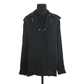 Thierry Mugler-camisa de seda-Preto