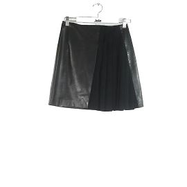 Thierry Mugler Leather Mini Skirt Black