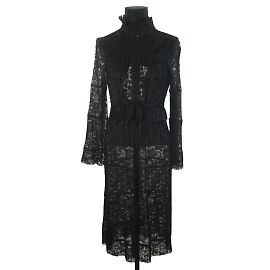 See by Chloé Kleid mit Spitze Schwarz