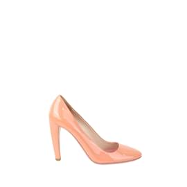 Prada-patent leather heels-Pink