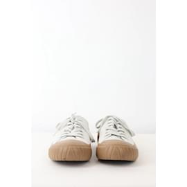 Kenzo-Leather Low-Top Sneakers-White
