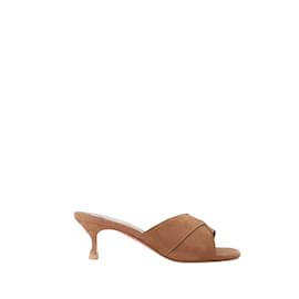 Christian Louboutin-Suede mules-Brown