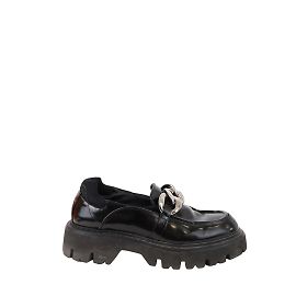 N°21 Lackleder-Slipper Schwarz