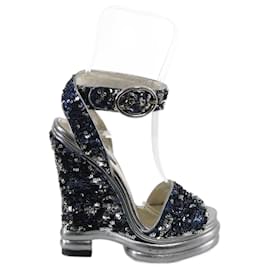Dolce & Gabbana-silver sandals-Silvery