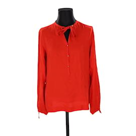 Hermès-Blusa de seda-Vermelho