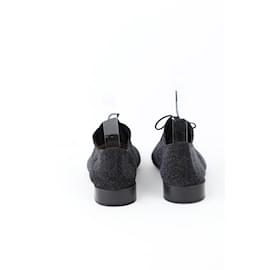 Repetto-Chaussures à lacets en cuir-Noir