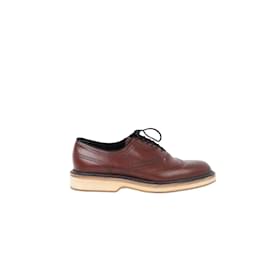 JM Weston-leather lace-ups-Brown