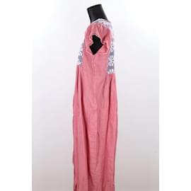 Autre Marque-Vestido de lino-Rosa