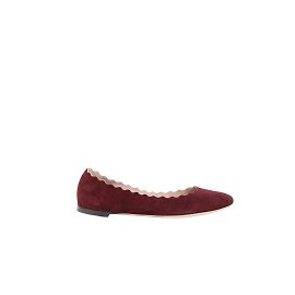 Chloé Bailarinas de ante Burdeos