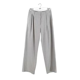 Autre Marque-Wide-Leg Wool Trousers-Grey