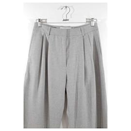 Autre Marque-Wide-Leg Wool Trousers-Grey