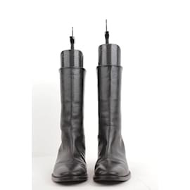 Saint Laurent-Leather boots-Black
