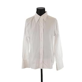 Saint Laurent-Camicia di cotone-Bianco