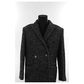 Iro-Manteau en laine-Noir