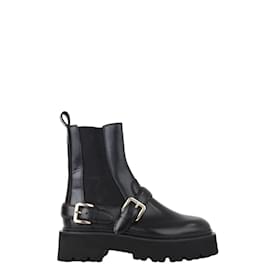 Sandro Leather boots Black
