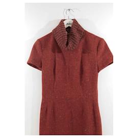 Dolce & Gabbana-Robe en laine-Rouge