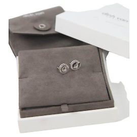 Dinh Van Boucles d'oreilles Seventies en or blanc Blanc