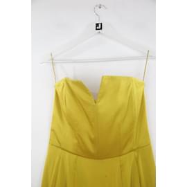 Saint Laurent-Vestido de seda-Amarelo