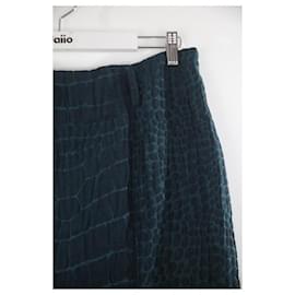 Saint Laurent-wrap wool skirt-Green