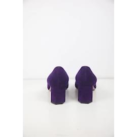 Prada-Tacones de gamuza-Púrpura