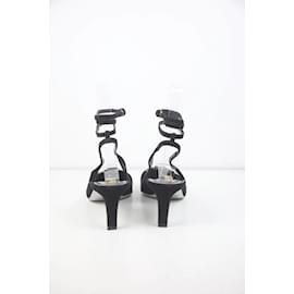 Saint Laurent-Suede sandals-Black
