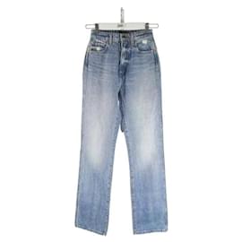 Khaite-Jeans larghi in cotone-Blu