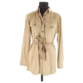 Ralph Lauren-Leather coat-Beige