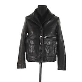 Zadig & Voltaire-Leather jacket-White