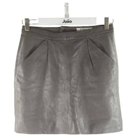 Chloé-Leather Mini Skirt-Green
