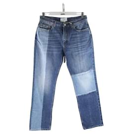 Givenchy-Jeans largos de algodão-Azul