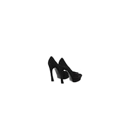 Saint Laurent-Tacones de cuero-Negro