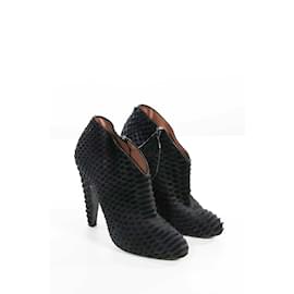 Alaïa-Fur boots-Black