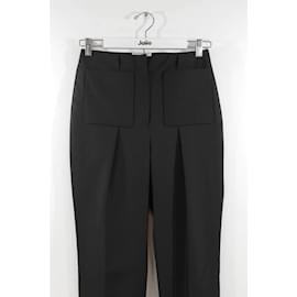 Balenciaga-Black straight pants-Black