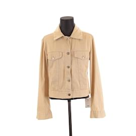 Maison Martin Margiela-Chaqueta de algodón-Beige