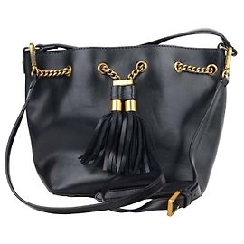 Essentiel Antwerp Bolsa de ombro em couro Preto